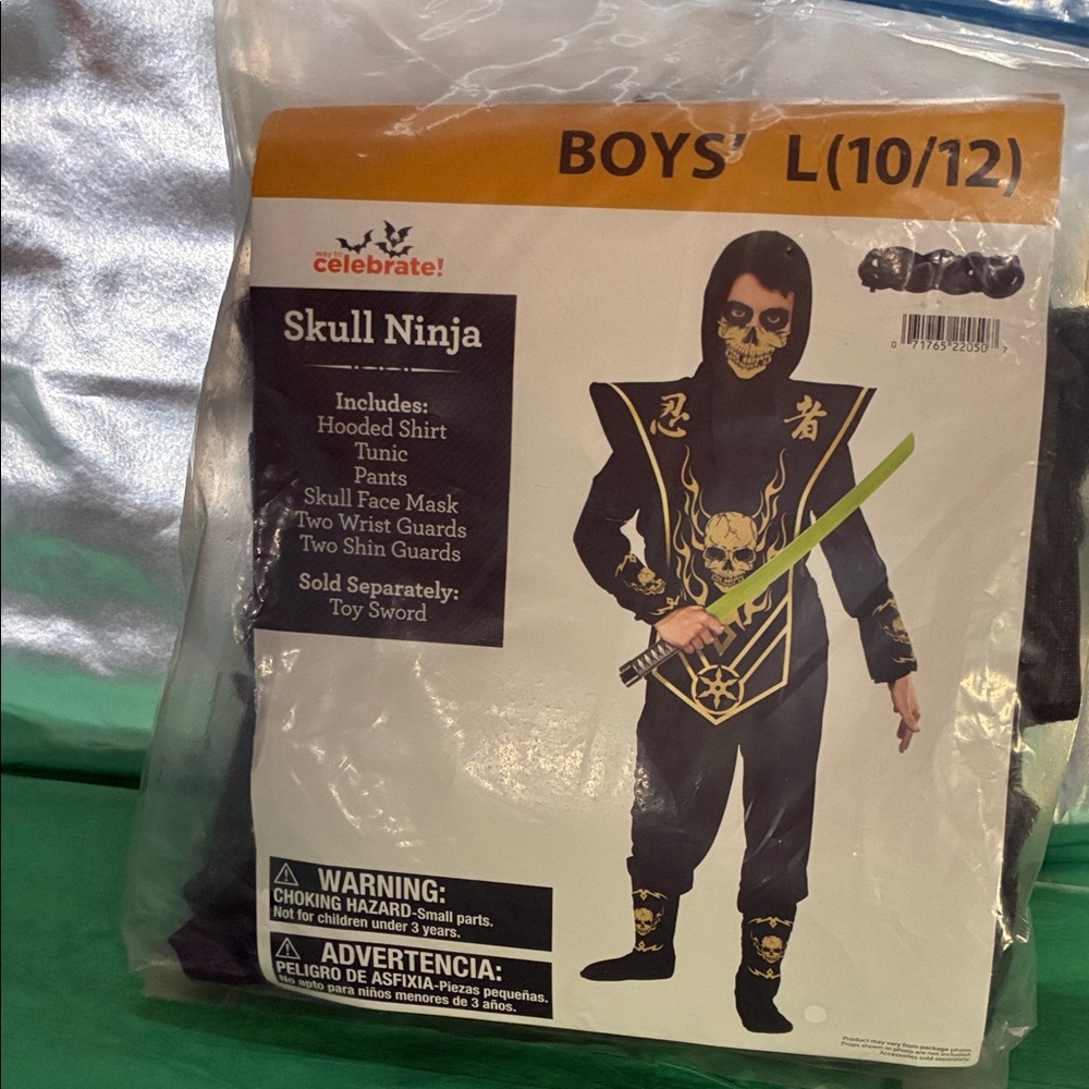 Celebrate Skull Ninja Costume for Kids - Black and Gold